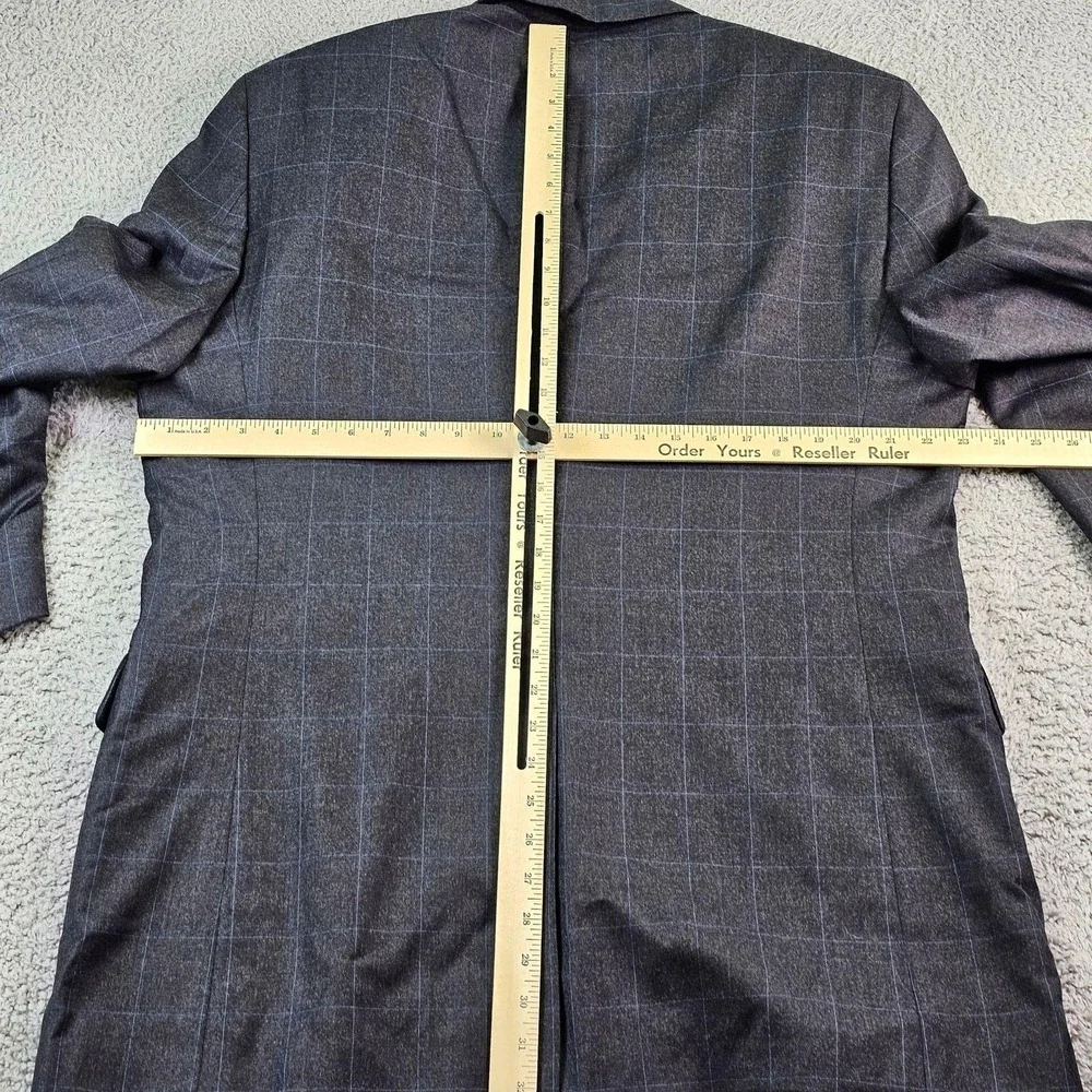 Jos. A. Bank Sport Coat‎ Mens 44L Gray Plaid Wool Cashmere Blazer Signature